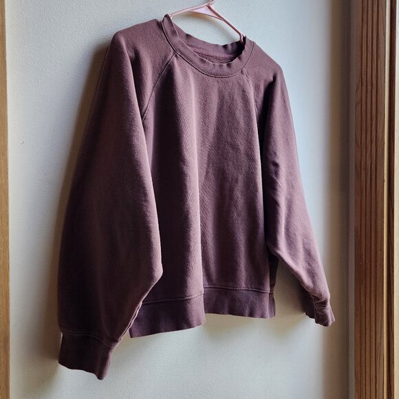 Old Navy Mauve Cropped Batwing Sweatshirt Size Large - Picture 6 of 14